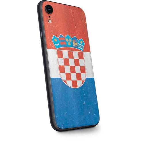 Croatia Flag Distressed iPhone XR Skin